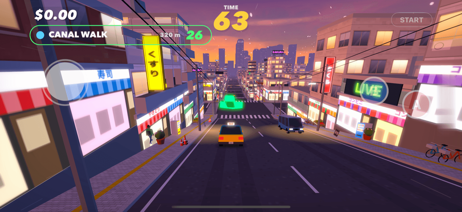 Sakura Taxi gameplay screenshot
