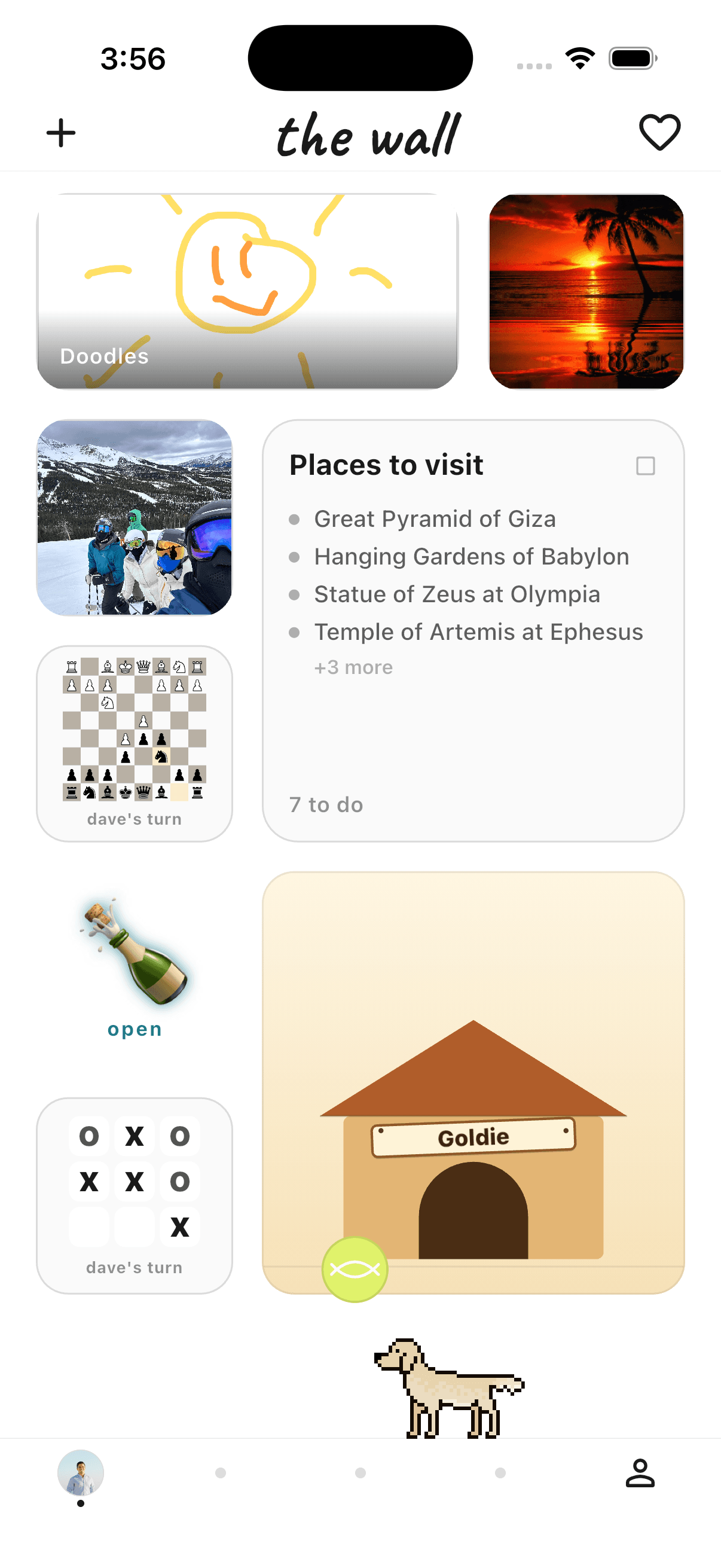 the wall app screenshot